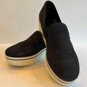 Stella McCartney Binx Black Shimmer Platform Sneakers US 11 / EU41